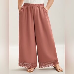 BloomChic Women's Wide-Leg Pants in Dusty Rose